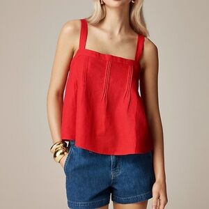 J.crew Bow-back linen top